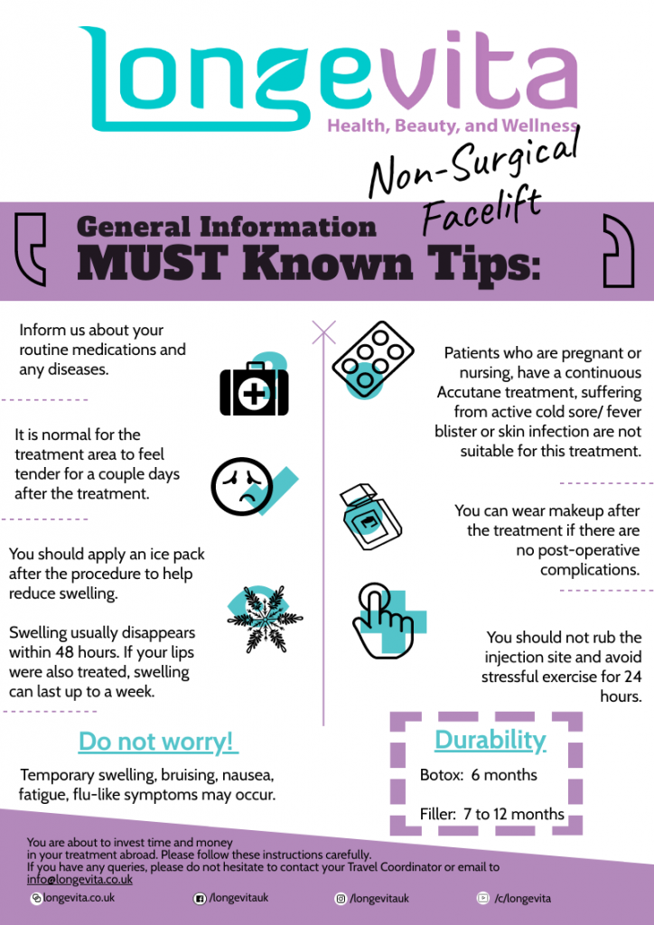 Non surgical facelift pre op instructions