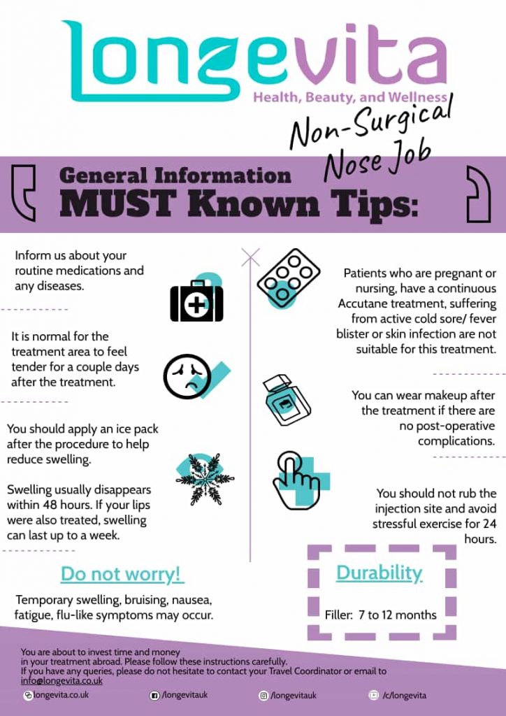 Non surgical nose job pre op instructions